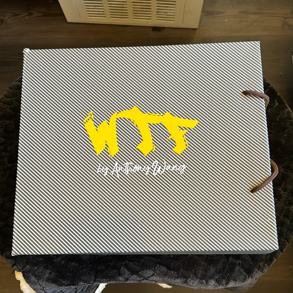 NEW platform Goth black studded and chained WTF by Anthony Wang Sneakers /boots. - Picture 8 of 9